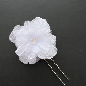 Handmade fabric flower hair pin