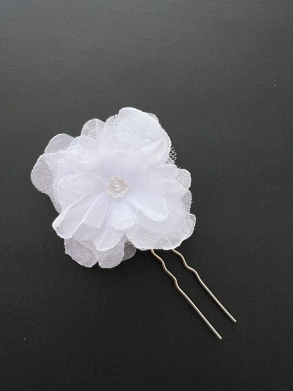 Handmade fabric flower hair pin