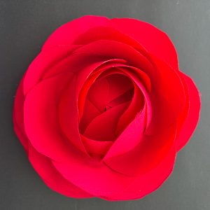 handmade fabric red flower brooch pin