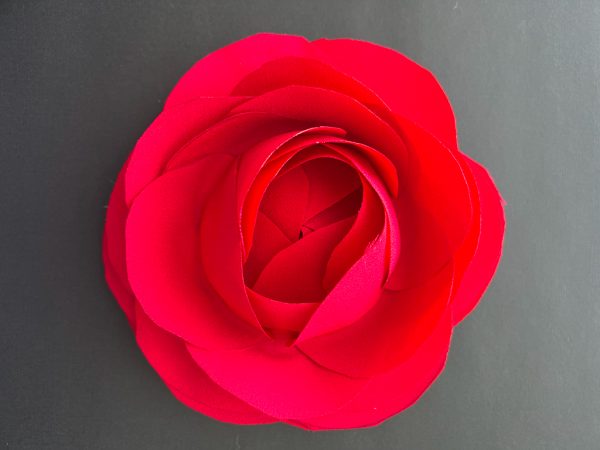 handmade fabric red flower brooch pin